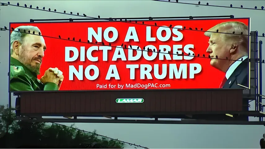 Publicidad que compara a Fidel Castro con Trump es un insulto a la comunidad cubana en Miami